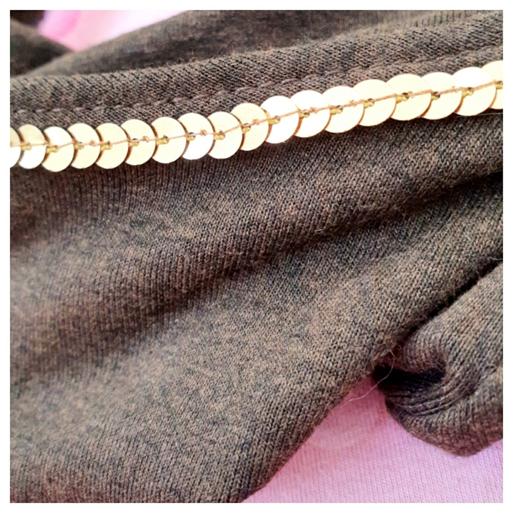 Brown Tie-Front Crop Top | Gold Trim Boho Chic - Picture 9 of 12